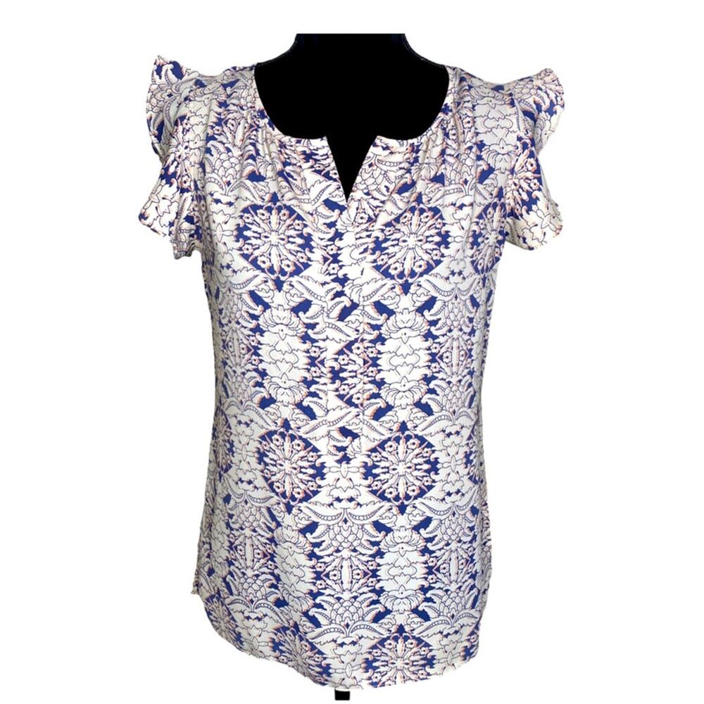 Cabi XS Ruffle Sleeve Top